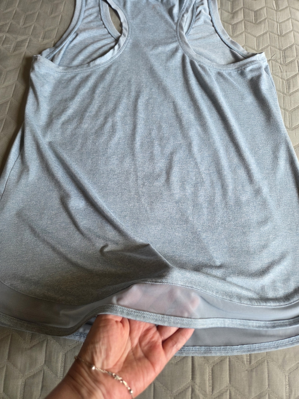 Head Light Gray Racerback Performance Tank - Picture 7 of 11